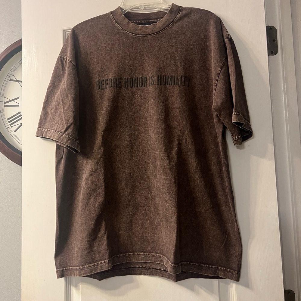 Proclaim 100% cotton made in USA brown tee
